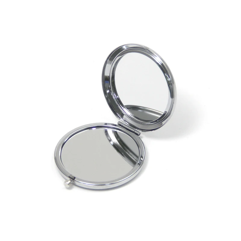Double glossy folding mirror can be customized logo blessing message gift makeup mirror advertising giveaway wholesale
