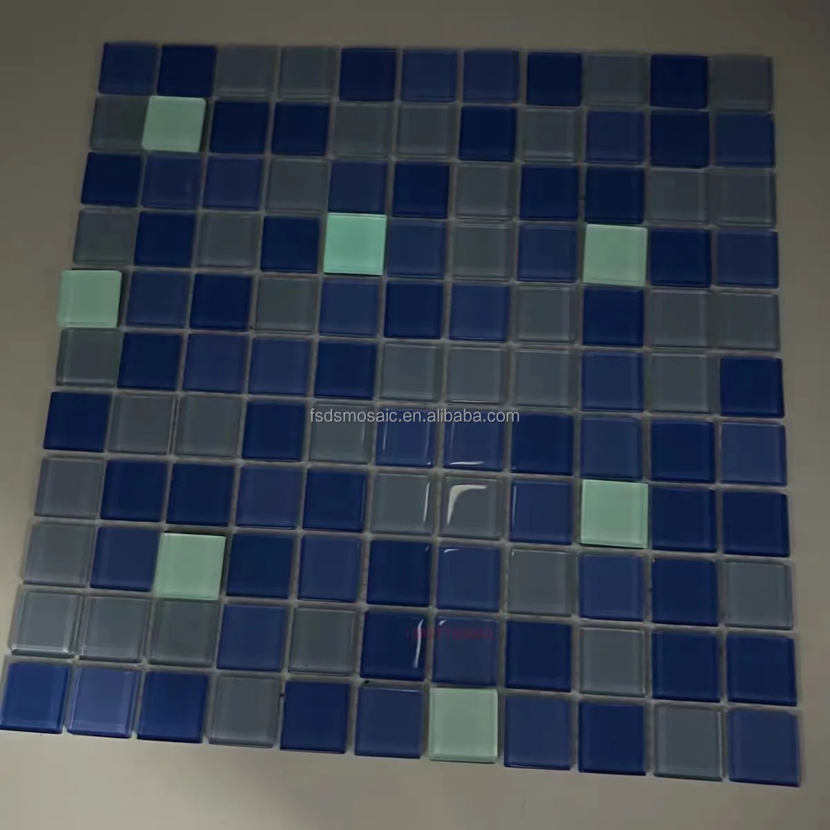 4mm crystal glass mosaic tile for Swimming pool Luminous mosaics for swimming pools