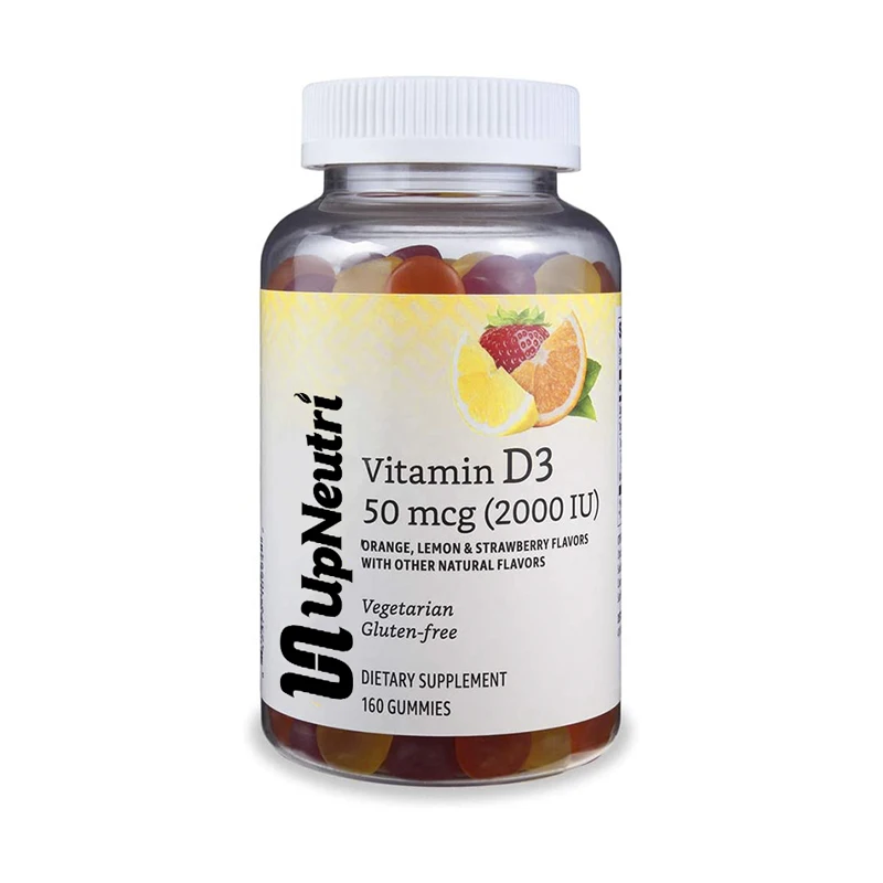 OEM Pectin Based gluten free gummies to Improve Bone Health 50mcg Vitamin D3 Gummies