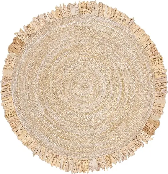 Джутовый коврик ручной работы