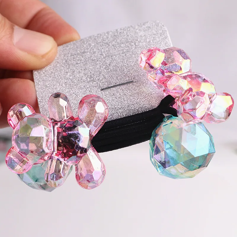 Hair Accessories Hair Ties for Kids Color Type Clear Cute Bear Extensions Girls Hair Ties