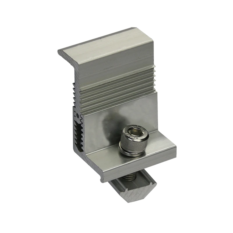 HQ Mount High Quality Aluminum Panel End Clamp Diamond Channel Nut with Plastic Wing For Solar Panel Ground Mount