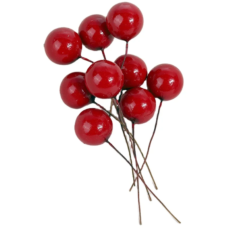 Simulation Christmas ornament Artificial Cherry fake Holly Berry model
