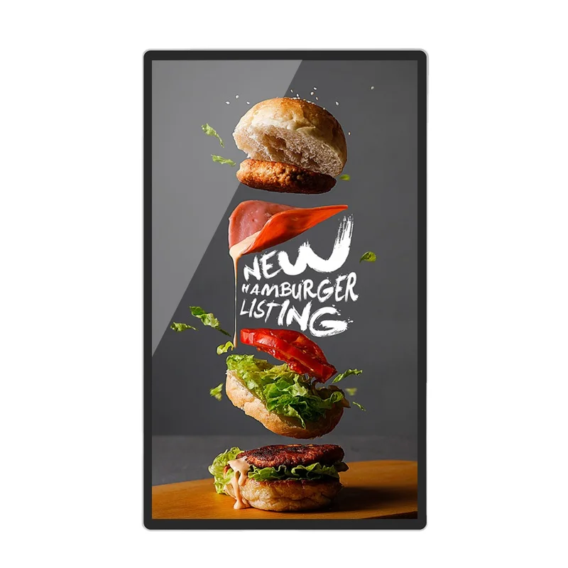 Настенный ЖК телевизор дисплей digital signage media player горизонтальный мульти Инфракрасный сенсорный рекламы 55 дюймов android