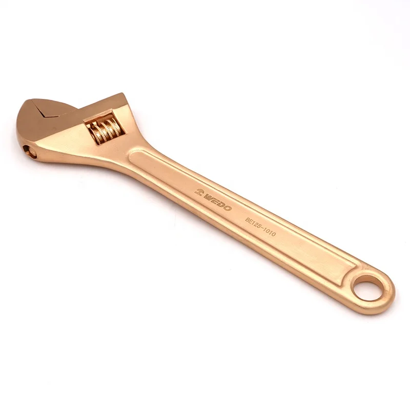 WEDO UKAS BAM & GS FM ISO9001 FM DIN Standard Certificate die-forged Non-sparking Non-magnetic Adjustable Wrench