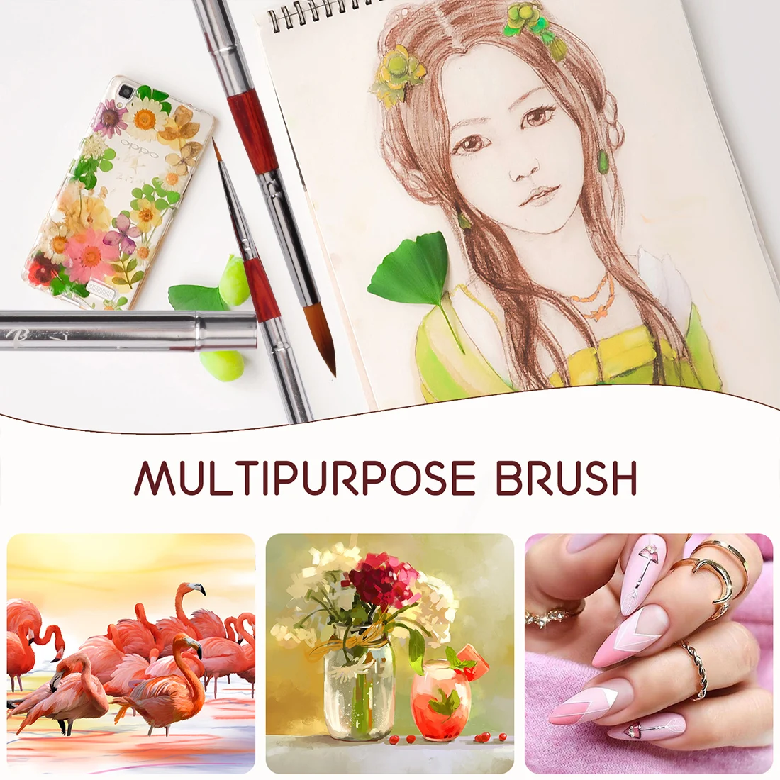 YIHUALE New Arrivals Brush Portable Travel Version Watercolor Brushes Natural Kolinsky Red Sable Hair Watercolor Painting Brush