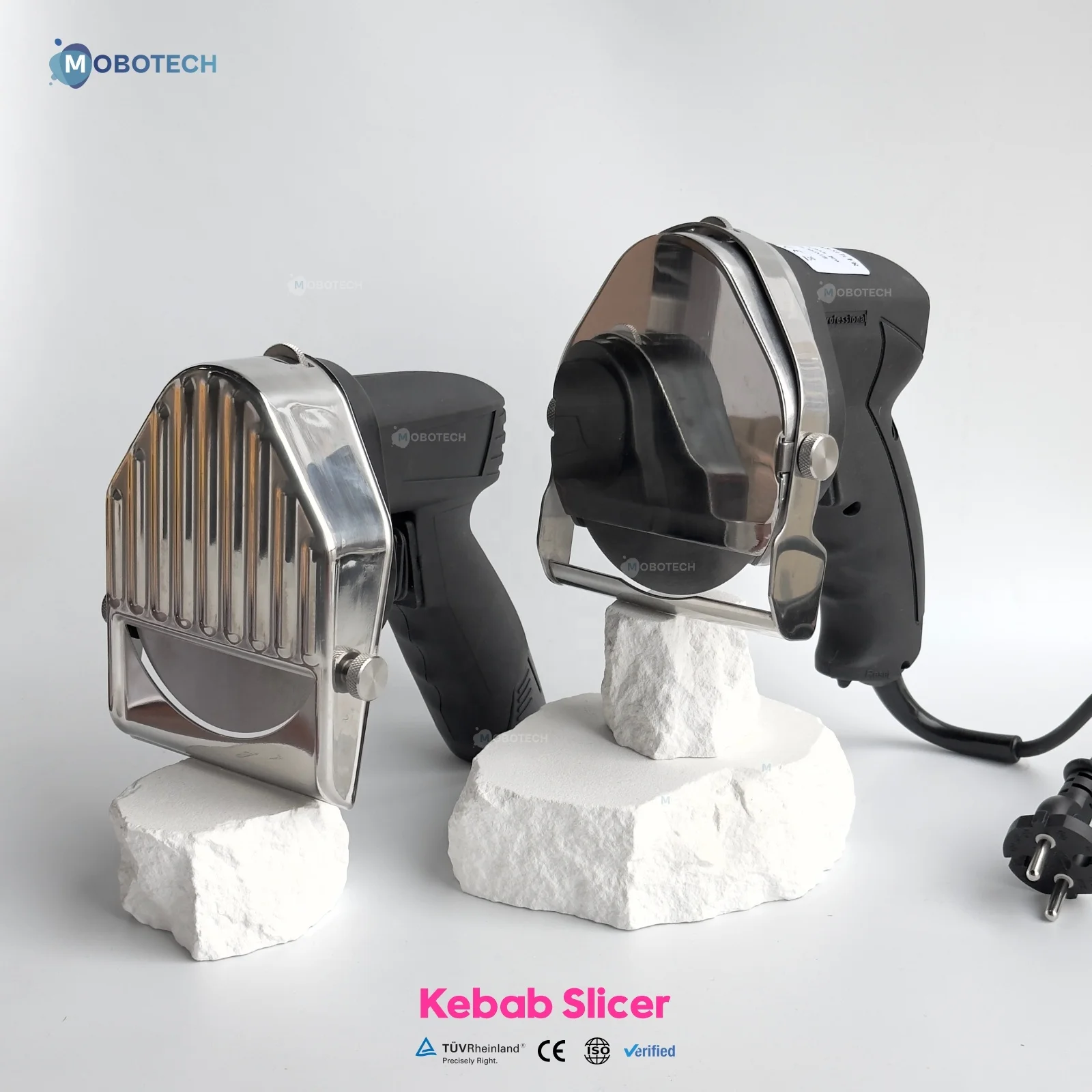 Stainless Steel Professional Turkish Kebab Slicer Wireless Commercial Shawarma Cutter with Adjustable Thickness KS100E