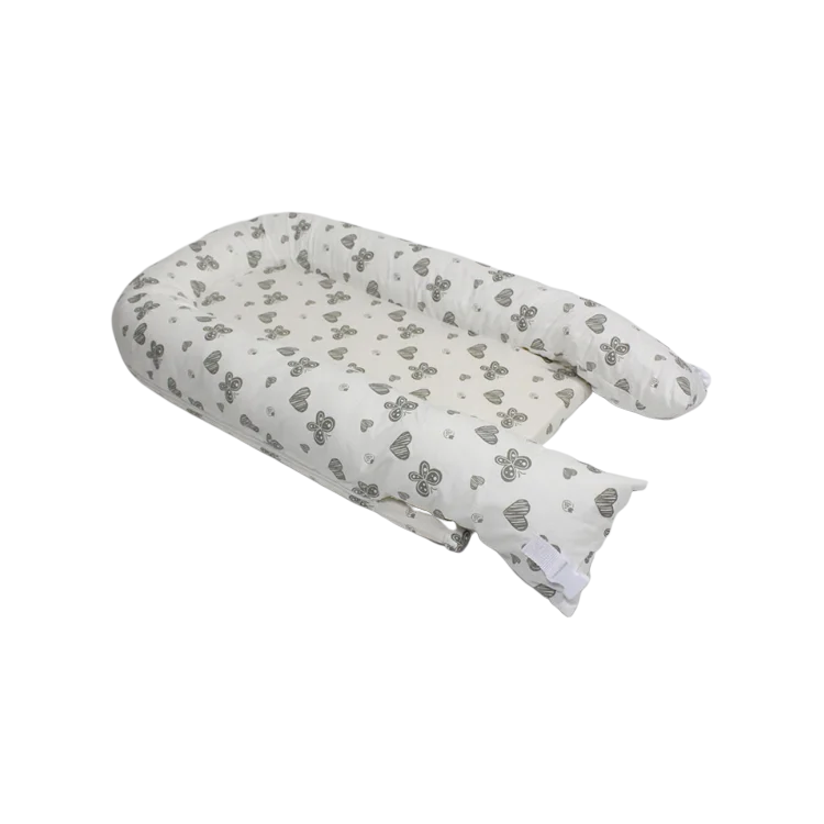 
Portable Bed Bassinet Snuggle Soft 100% Organic Print Cotton Fabric Baby Carry Nest 