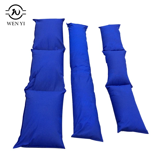 Long tube flood bag instant water barrier inflated