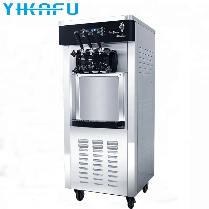 Commercial easy to operate soft ice cream maker machine air pump