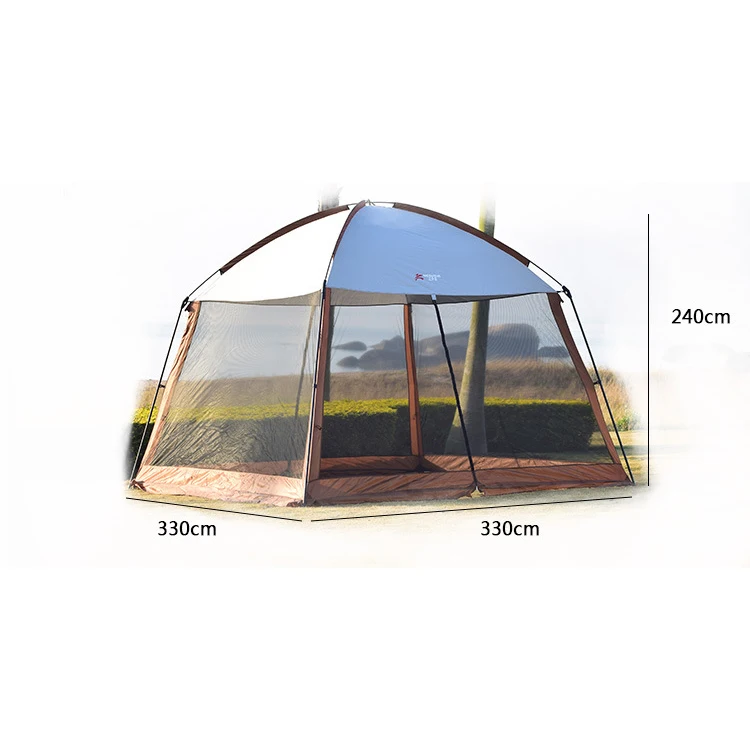 Portable folding large capacity 10 people awning outdoor camping barbecue canopy tent