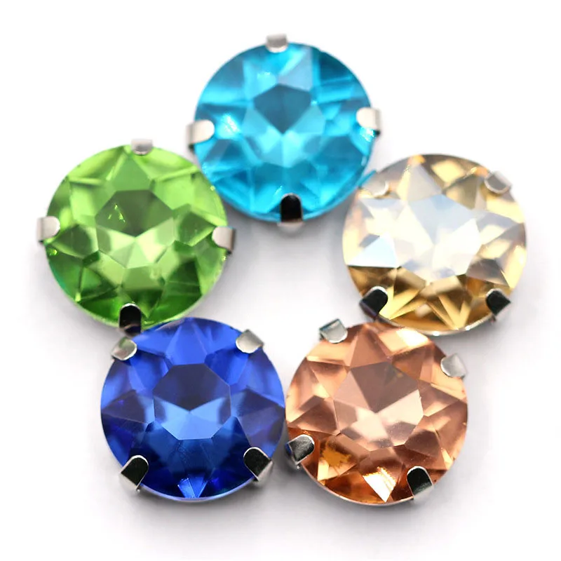 Lan Guang Factory Wholesale Sew on Rhinestone with High Quality Claw Crystals Stones ACC Clothing Parts AB Rhinestone