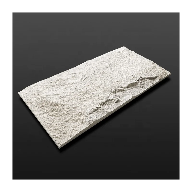 High Quality 600x1200mm Large Square 3d PU Components Faux Stone Wall Panel
