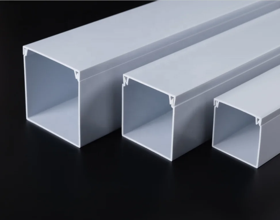 All Sizes 40x40mm Pvc Cable Duct Solid Cable Through Solid Type Plastic Trunking