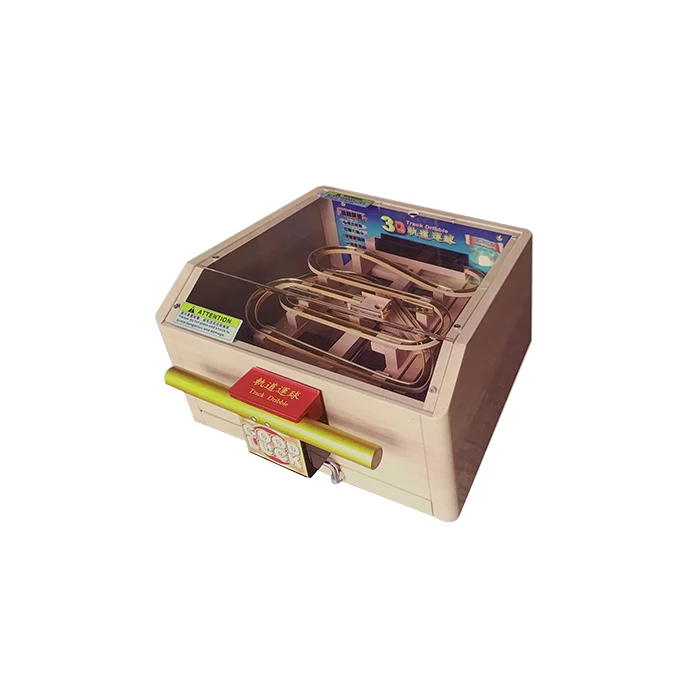 3d kids track dribble educational coin operated ball drop puzzle practicing training skill prize pinball vending machine
