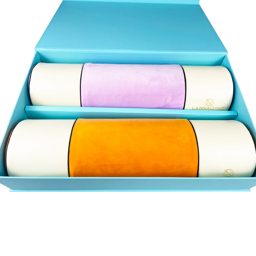 Velvet cervical pillow with cervical spine bend for relieving neck and shoulder pain, neck pillow, comfortable sleep pillow