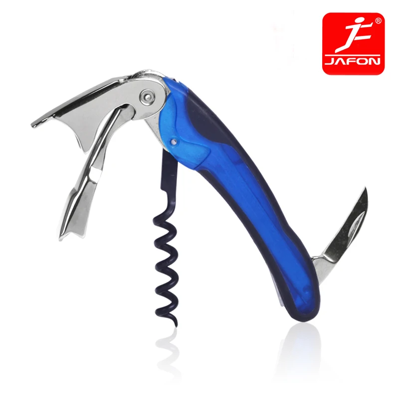 
Corkscrew spiral Wine Bottle Opener with Foil Cutter Double Hinged Waiters Corkscrew 