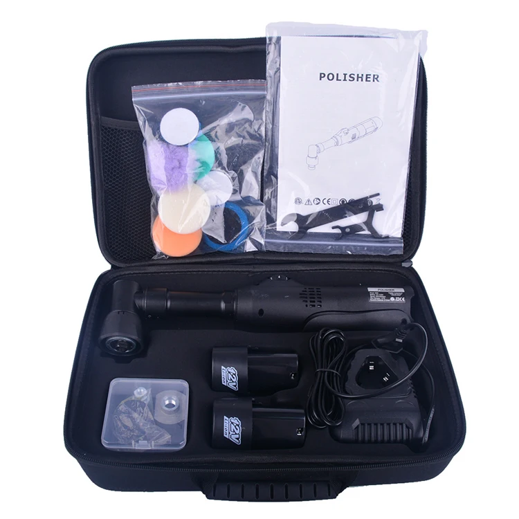 Lithium Battery Detail Cordless Scratches Killer Mini Polisher Da/Ro Car Poilshing Machine Set With 5 Variable Speeds