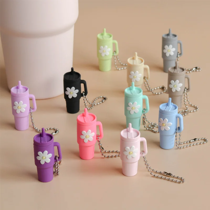 Various Cute 3D Stanly Cup Key Chain Mini Simulation Tumbler Pendant Keychain