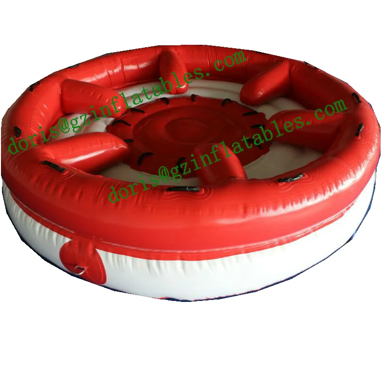 Commercial Towable Inflatable Disco Boat/ Inflatable Towble pang pang/China Factory Towable Inflatable Water Toys