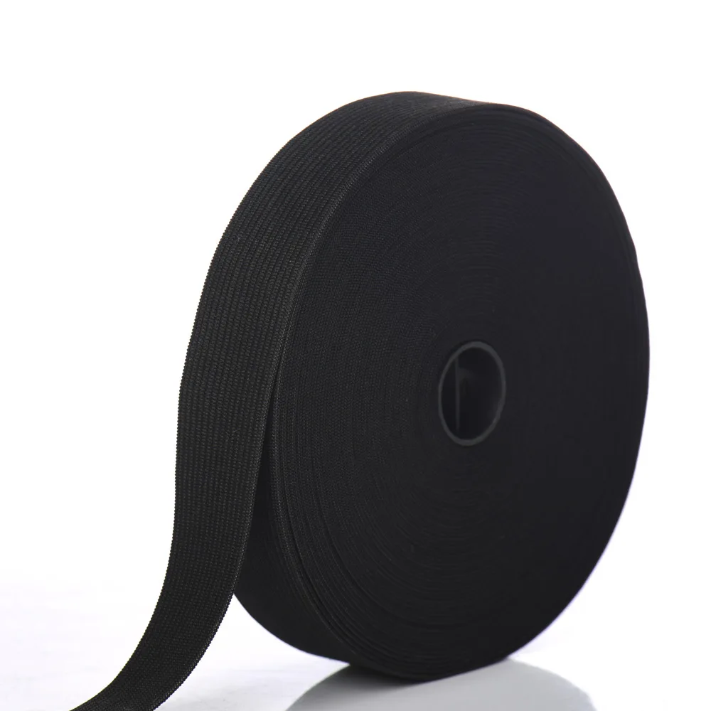 Wholesale Custom Elastic Tape 25mm 30mm 35mm 40mm 45mm White Knitted Sofa Elastic Webbing Tape
