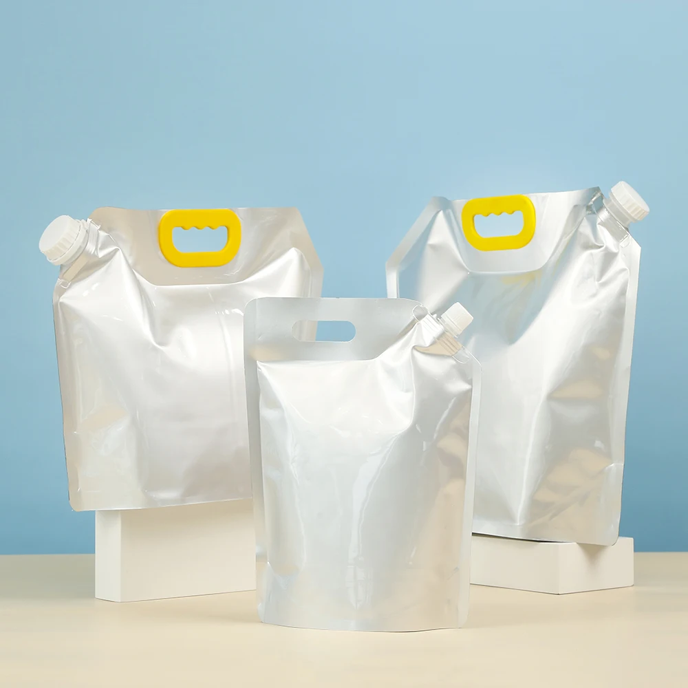 1L 2.5L 5L 10L eco friendly food grade reusable aluminum foil stand up pouch retort aluminum water pouch with spout