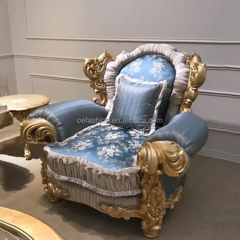 OE-FASHION новый дизайн гостиной домашний набор мебели роскошный светло-голубой тканевый диван цены на мебель Дубая