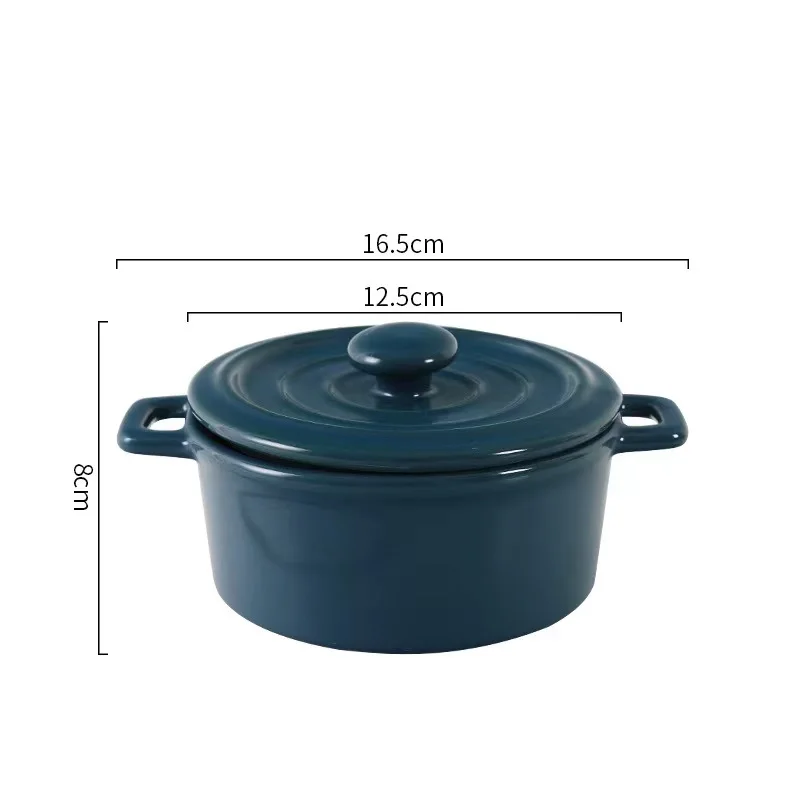 Wholesale low price colorful glazed ceramic stew pot restaurant kitchen casserole with ceramic lid