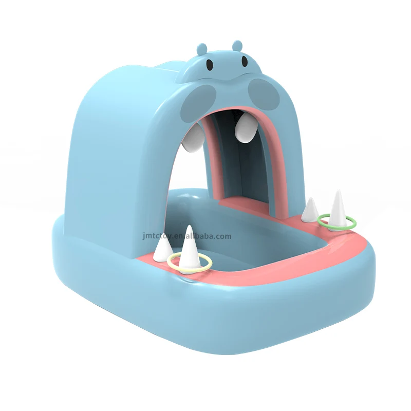 Inflatable hippo pattern summer family funny water sport pool