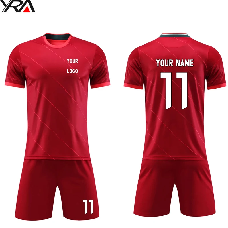 custom blank soccer jersey football shirt sets man kids jerseys polyester  100% quick dry  training wear sports wholesale