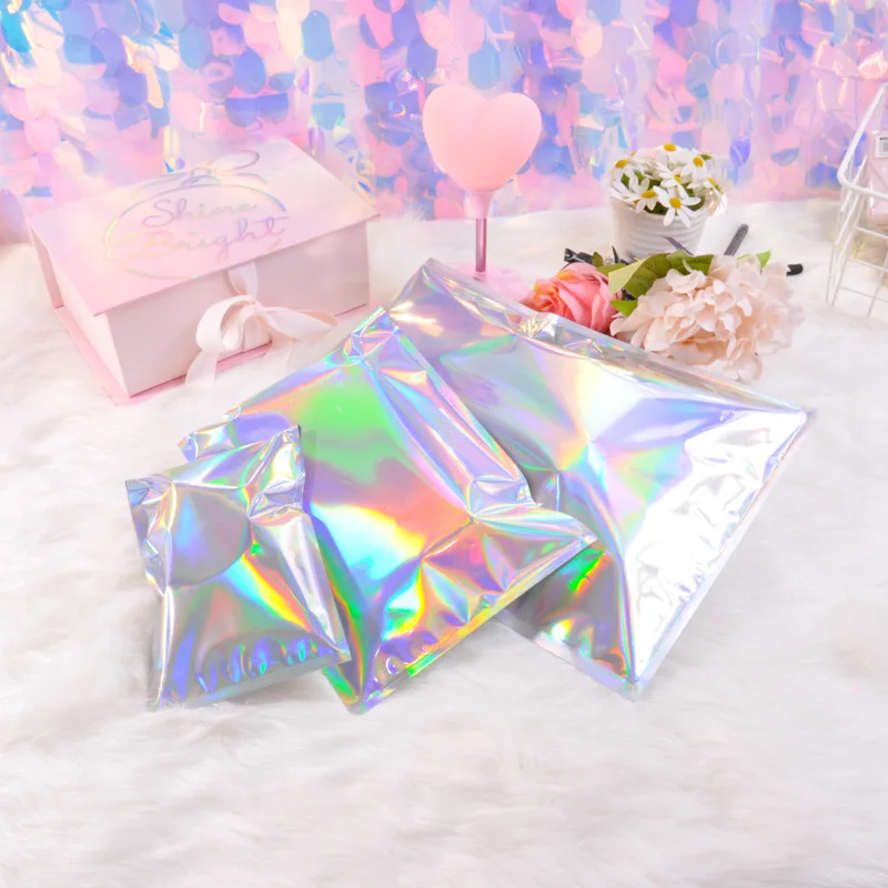 Holographic Metallic Poly Mailers Foil Glitter Bag Mailing Self Sealing Envelope Packaging Pouches