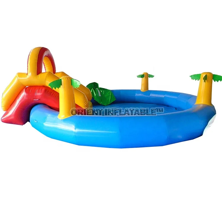 Надувные комнатные и уличные надувные тропические шарики, бассейн, дождевой лес, Детский мягкий пруд с мини-горкой