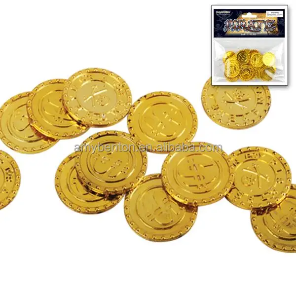 Wholesale Pirate Party Toys Kids Toy Plastic Pirate Gold Coins Pirate Play set Pack Party Favor