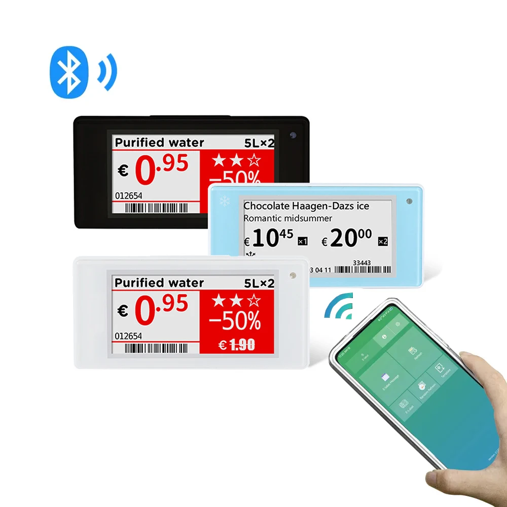 2.13 Inch 122X250 Epaper Wireless Digital Price Tag Display E-Ink Shelf Label Esl Supermarket Electronic E Ink Display In Stock
