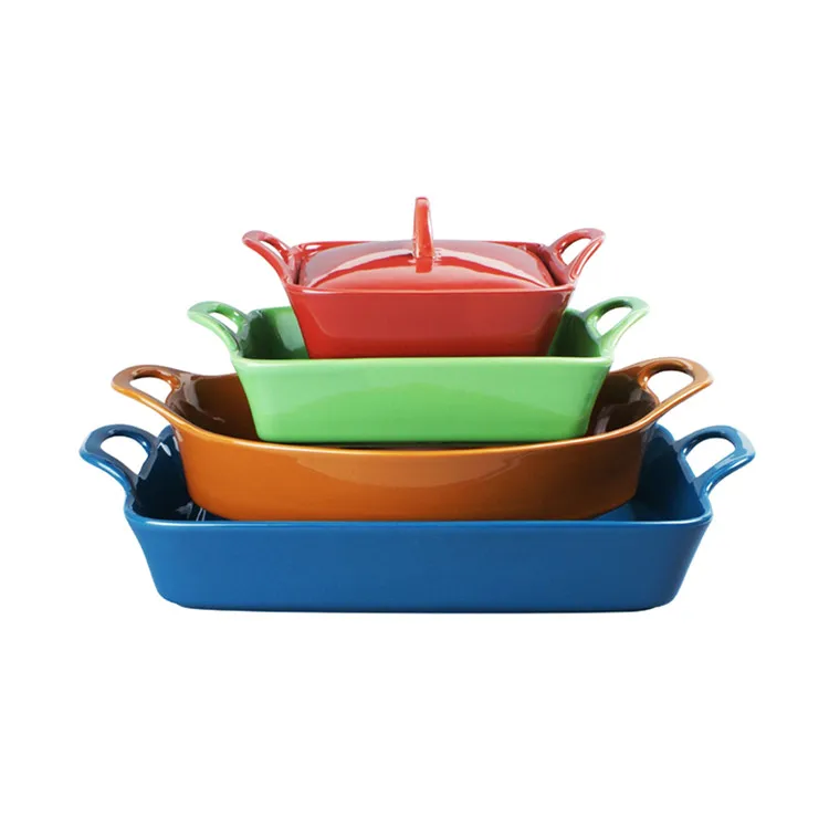 Новинка 2021, набор керамических жаропрочных изделий из разноцветной глины, набор керамических жаропрочных изделий с крышкой