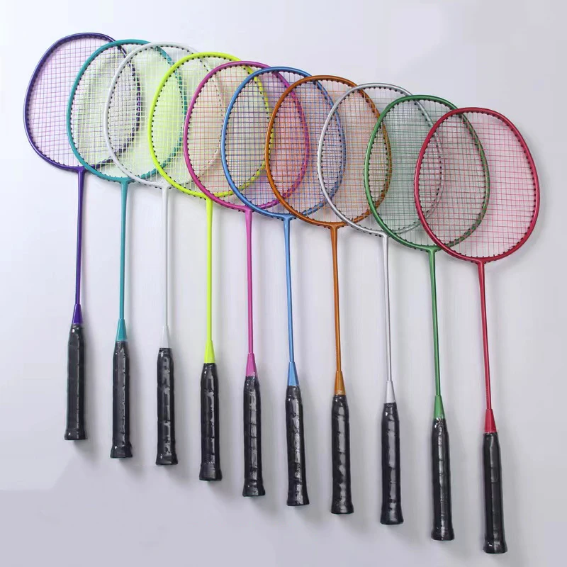High quality carbon graphite badminton racket light weight 32 LBS racket professional competition