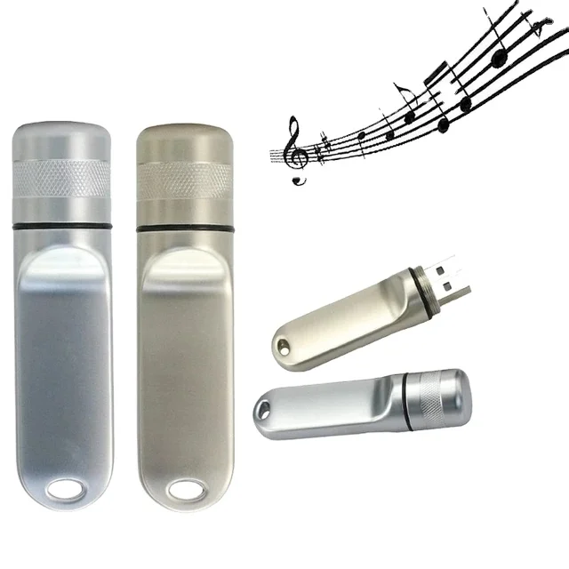 
Metal Mini Microphone Pen Stick Click Design USB Flash Drives Memory Stick 16 GB 32GB 128GB 