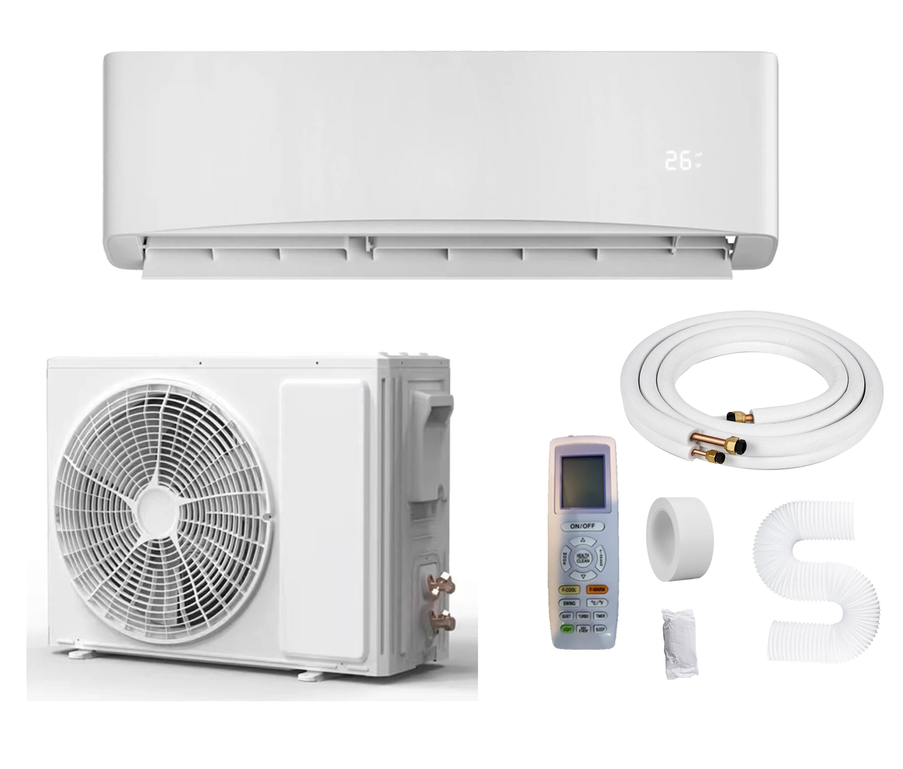 7000BTU фиксированная частота охлаждения/обогрева Wifi производитель Однокомнатный кондиционер настенный Сплит 12 вольт Rv Кондиционер