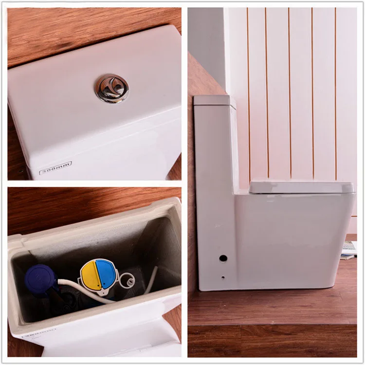 KD-T063P Grace White Glazed Sanitary Ware The Newest Useful Ceramic Bidet Toilet Germany Design One Piece WC with Square Bowl