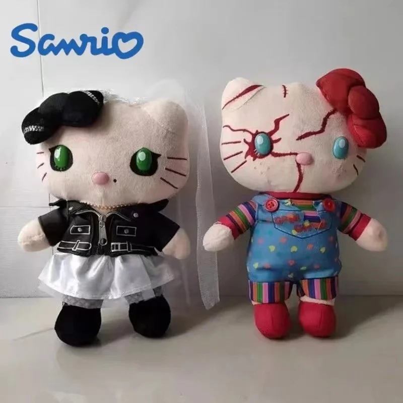 Kawaii Hello KT Sanrios Plush Toy Stuffed Doll Anime Cartoon Baby Halloween Valentine Day Gift For Girl Christmas Birthday Gift