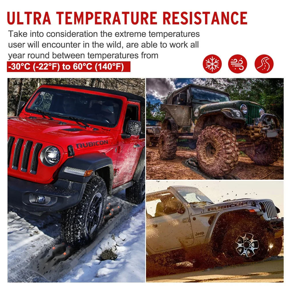 Dual color off-road 4x4 recovery track anti skate sand board snow and mud self rescue anti sinking board