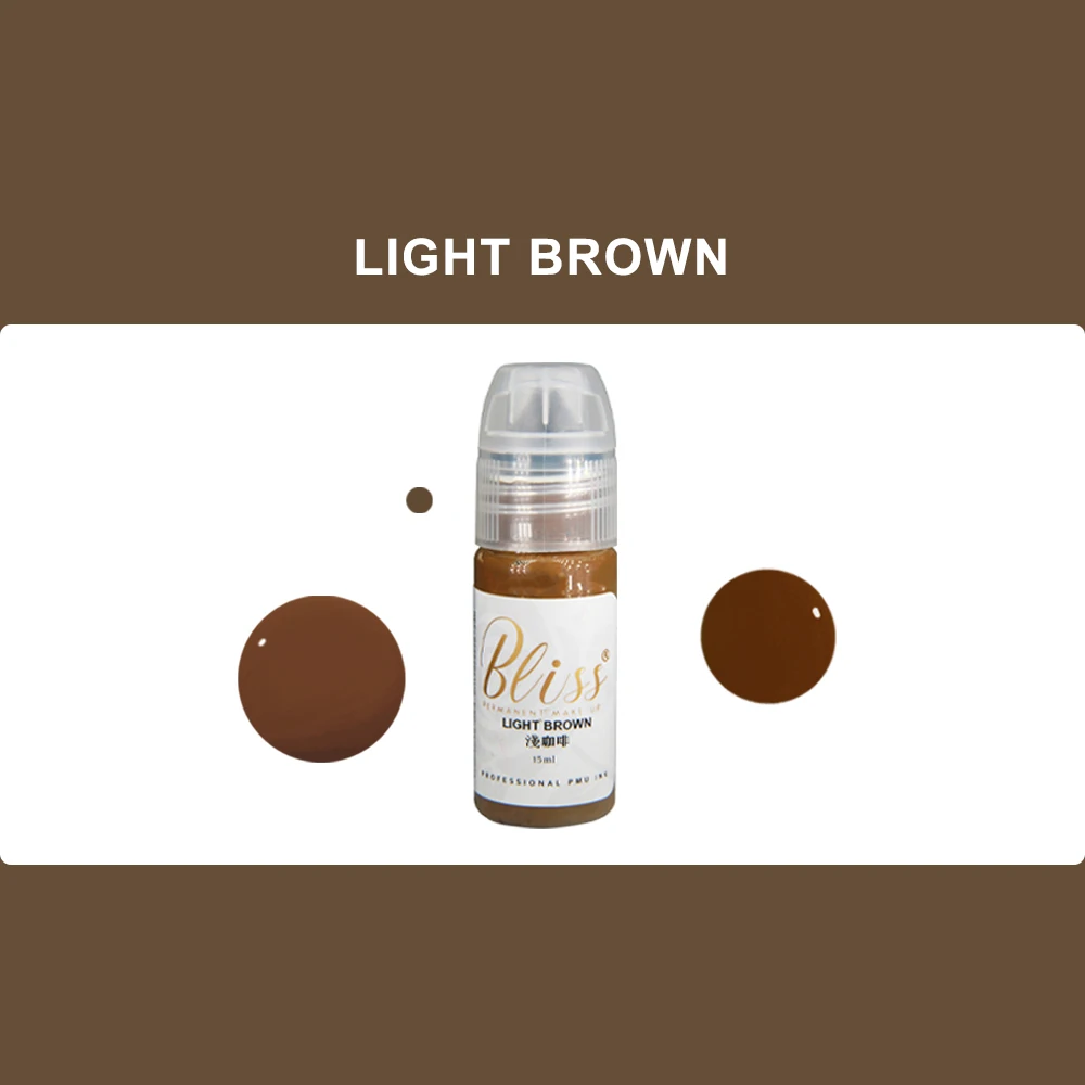 High quality 15 colors organic tattoo ink permanent makeup pigment set for eyebrows lips