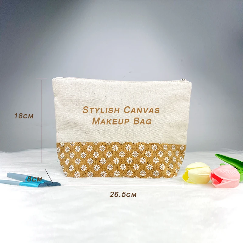 New Custom Logo Dupont Paper Travel Makeup Pouch Customized Printed Gifts Make Up Bag Eco Tyvek Kraft Paper Cosmetic Bag
