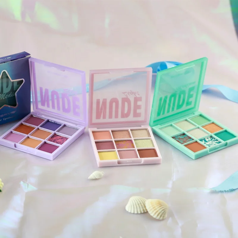 OEM Private Label 9 Color Pastel Mint Lilac Rose Waterproof Matte Shimmer Eyeshadow For Makeup