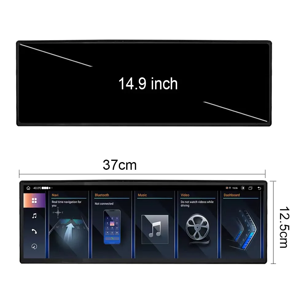 15 Inch New OEM Design Car Stereo Multimedia For BMW F10 F11 F18 525i 525d 5 Series 2560*720 IN-CELL IPS Screen 8+128G Carplay
