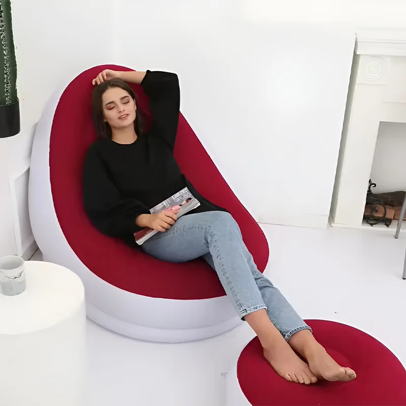 Hot Selling High Quality Pvc Inflatable Living Room Lazy Chair Sofa For Adult Or Chidren Super Lager Chair With Pumps