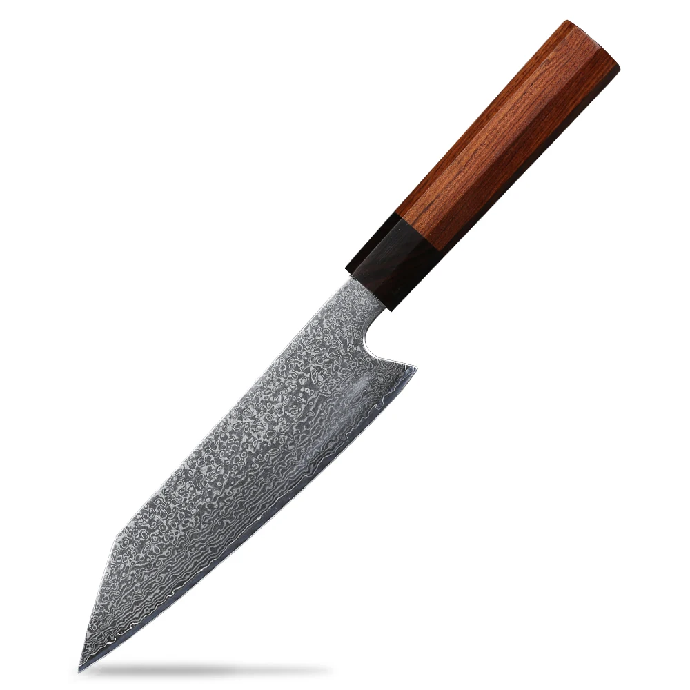 High Carbon Damascus Japanese Chef Knife with Rosewood Handle