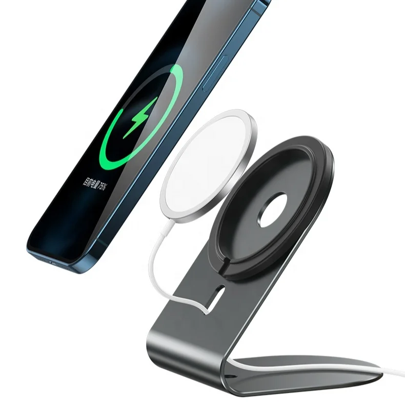 Многофункциональный алюминиевый держатель для телефона Подставка с магнитной зарядкой подставка для мобильного телефона два в одном