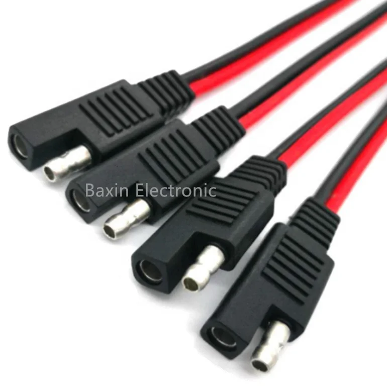 sparking 2 pin sae plug panel mount extension wire for solar panel