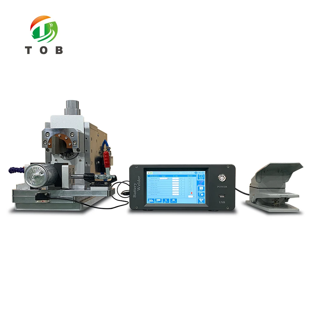 TOB Lithium Pouch Cell Tab and 10-60 Layers Stacked Electrode Battery Spot Welding Machine